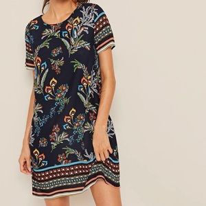 Mixed print summer dress